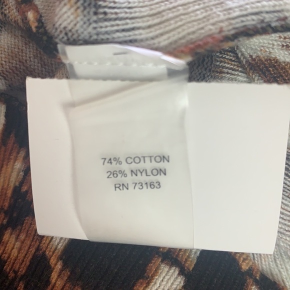 Cable&Gauge Brown/Cream Animal Print Cardigan/Sweater Size L - Picture 9 of 12